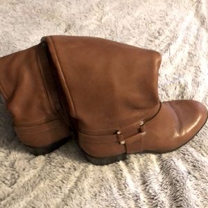 Alfani camel leather size 6 boots EUC